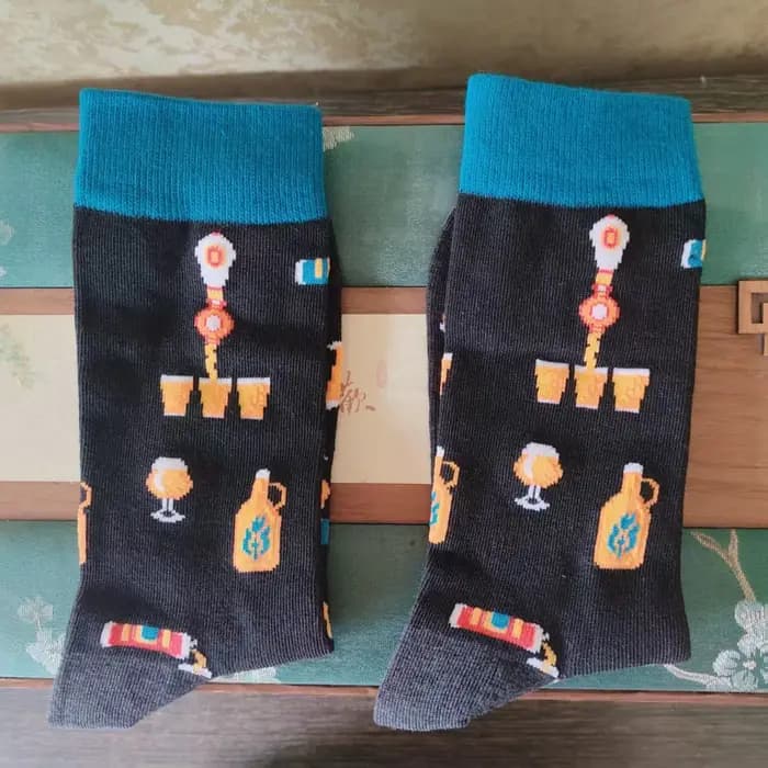 Motif alimentaire drôle coton hommes équipage chaussette crème glacée banane bière tomate cadeau