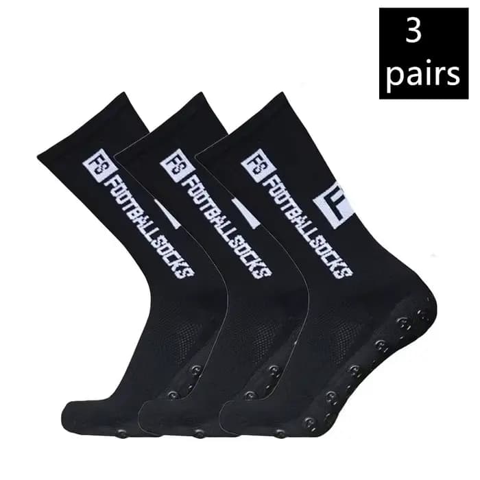 Nouveaux hommes femmes et jeunesse sport respirant chaussettes de football carré silicone antidérapa