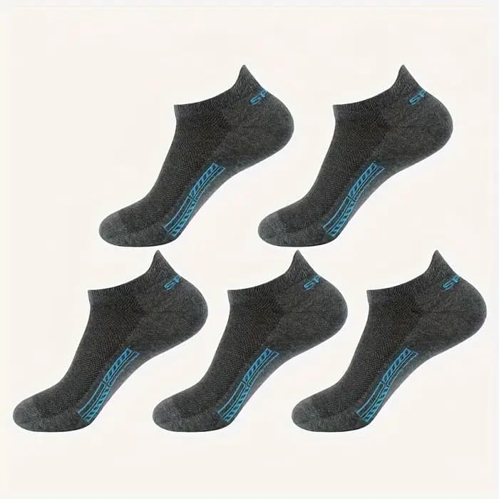 5/10 paires coton hommes chaussettes courtes équipage cheville respirant maille sport décontracté femmes été coupe basse mince chaussette pour homme