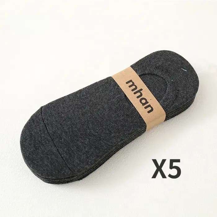 Chaussettes courtes pour hommes, No Show, coupe basse, cheville, coton, fines, noir, blanc, Multipack, antidérapantes, Silicone, été, respirantes, invisibles, 5 paire/lot