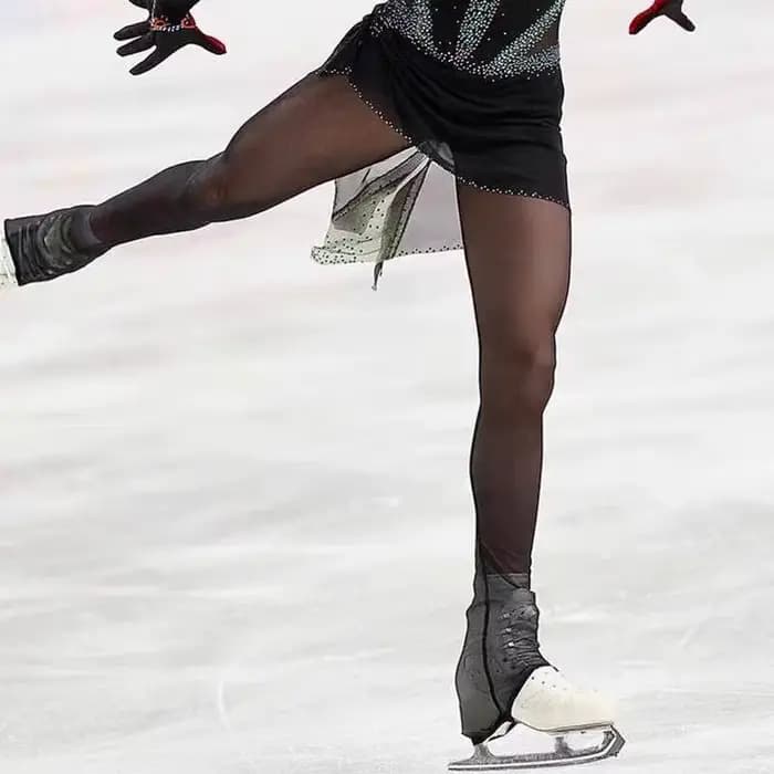 Collants de patinage artistique professionnels en maille pour femmes