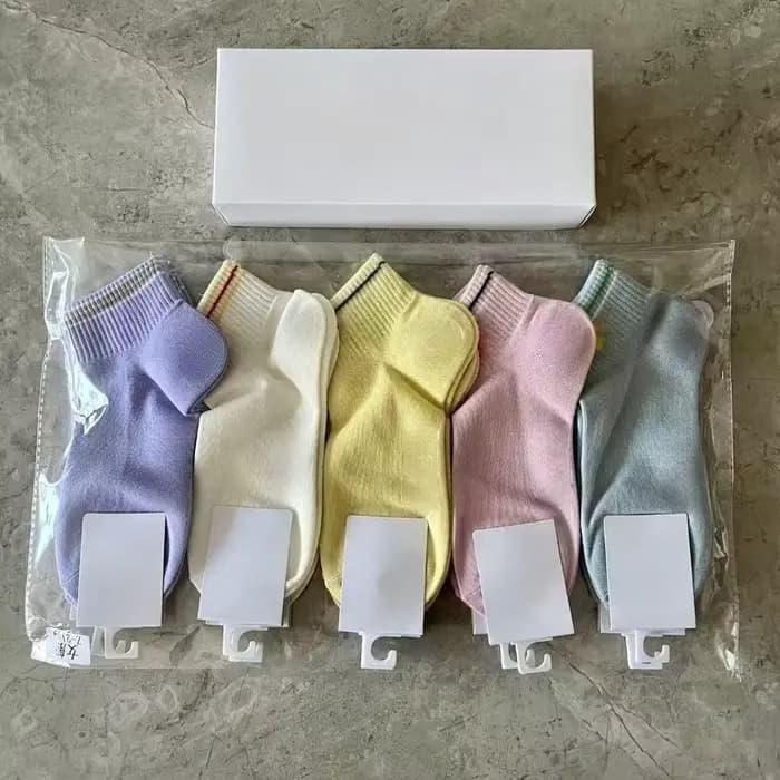Chaussettes décontractées en coton peigné de haute qualité pour hommes et femmes LemonMen, à manches courtes, pour toutes les saisons, sportives et élégantes