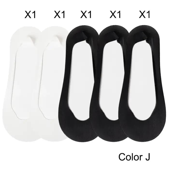 5 paires/lot femme chaussettes nouvel été ultra-mince couleur unie Invisible sans spectacle