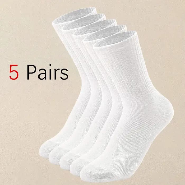5 paires de chaussettes de couleur unie pour femmes