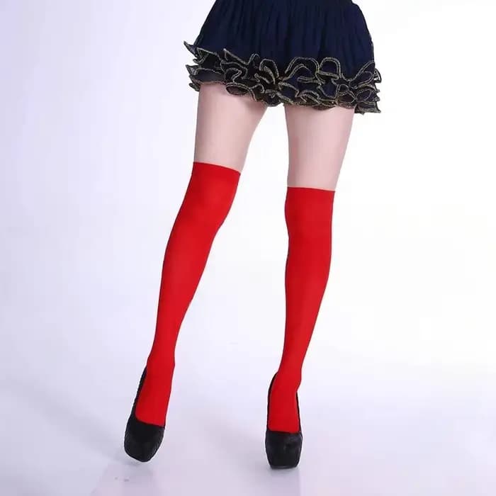 Bas de cuisse hauts couleur néon pour femmes