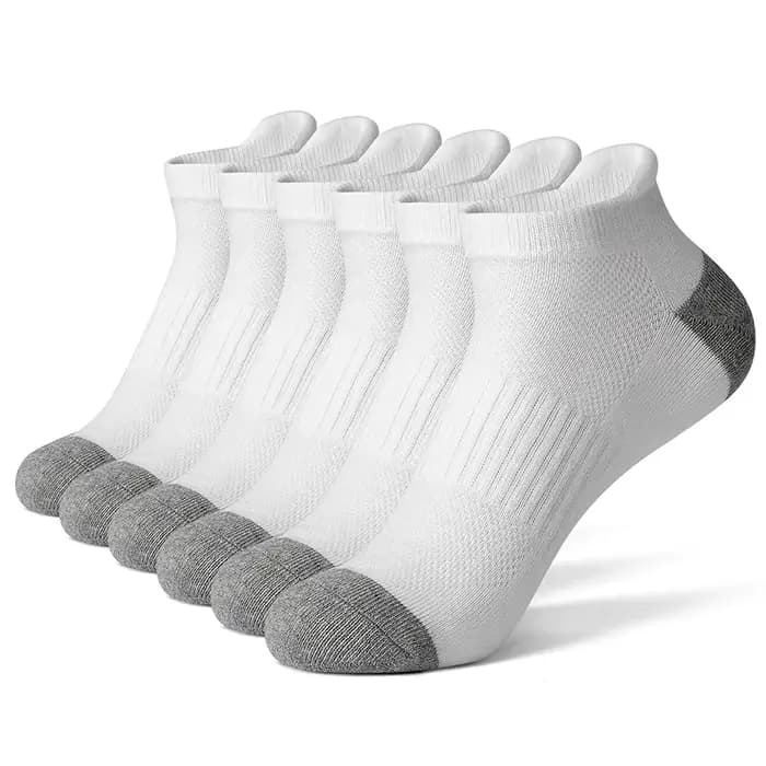 AOTOLK 6/12 paires coton homme et femme chaussettes sport couleur unie homme chaussette courte cycli