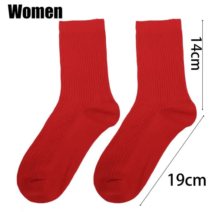Chaussettes rouges en coton pour hommes et femmes