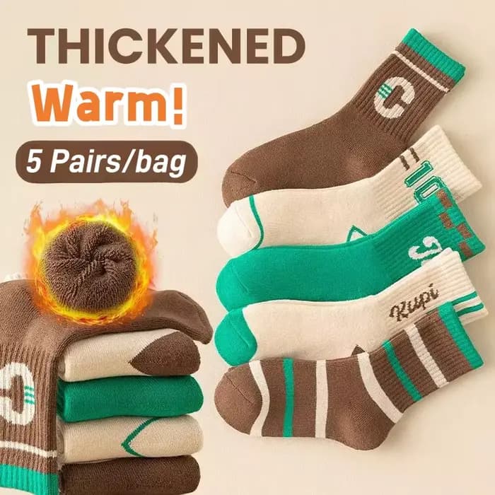 Lot de 5 paires de chaussettes d'hiver pour enfants