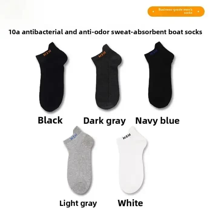 Chaussettes fines d'été antibactériennes 100% pur coton pour hommes et femmes