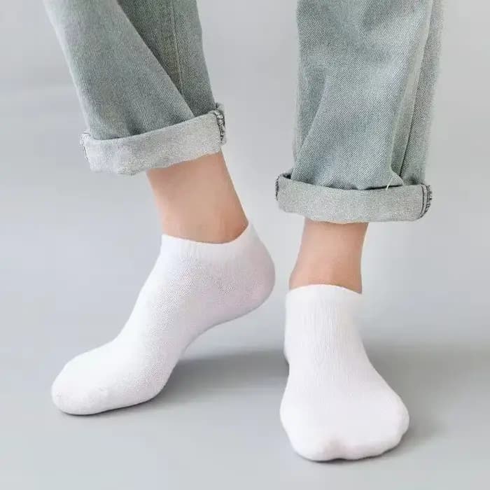 5 paires de chaussettes unisexes décontractées de couleur unie