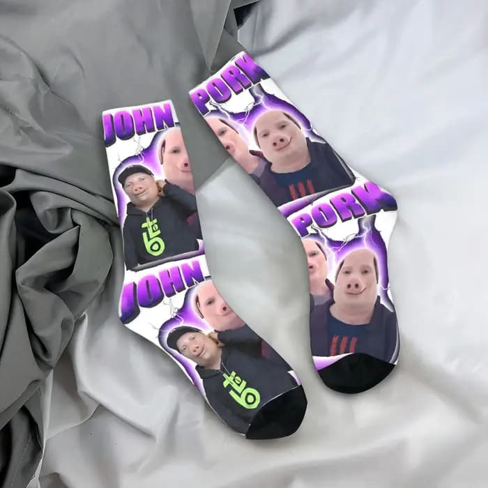 John Pork appelle bas chaussettes pour hommes chaud doux