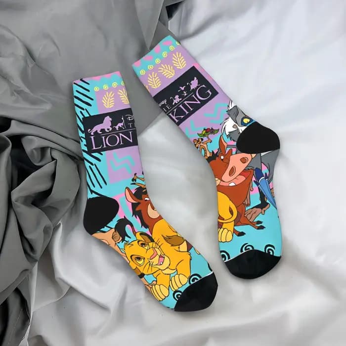 Le roi Lion Hakuna Matata Simba Timon Pumbaa chaussettes bas drôle hommes
