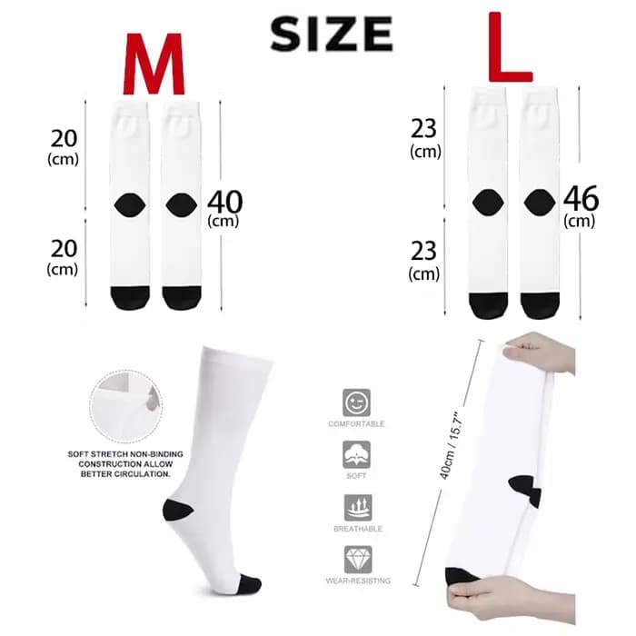 Chaussettes personnalisées avec visages surprise pour hommes et femmes