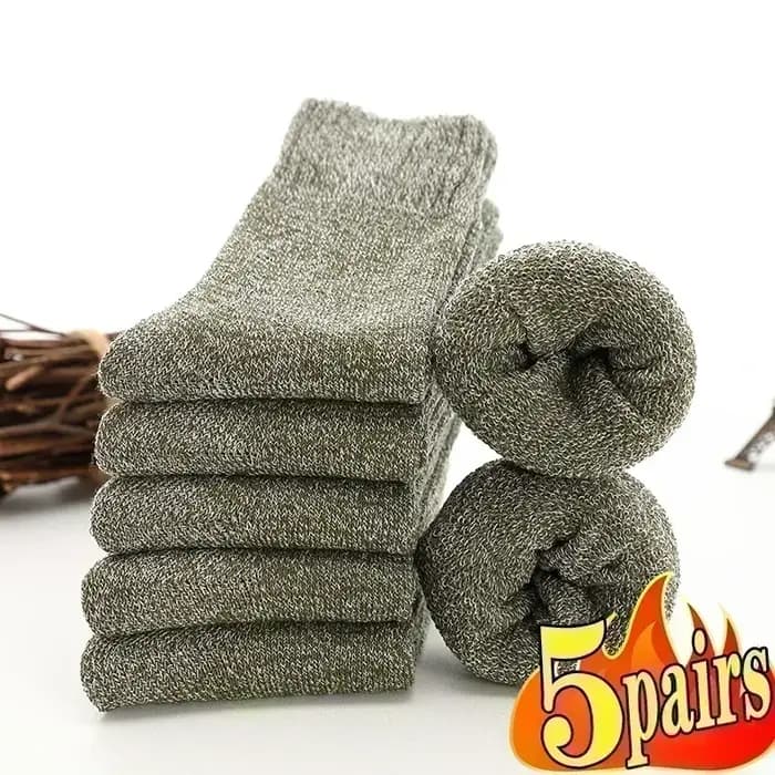 Chaussettes en laine mérinos pour hommes, chaussettes super optiques, chaussettes en cachemire antigel décontractées, haute qualité, Harajuku, rétro, neige, chaud, hiver, 5 paires