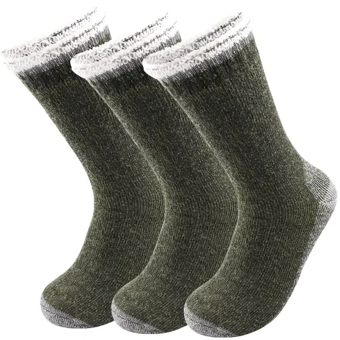 3 paires de chaussettes en laine mérinos Super épaisse pour hommes