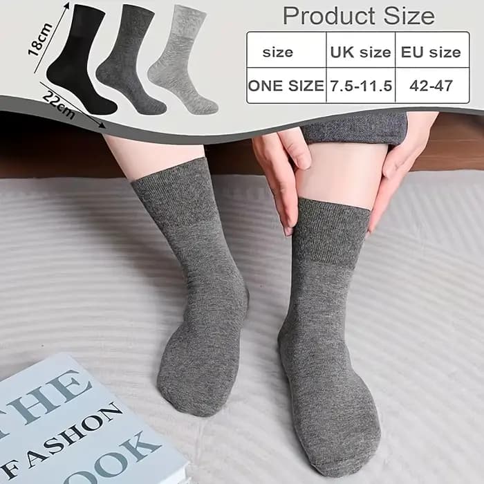 1 paire de chaussettes diabétiques pour hommes et femmes