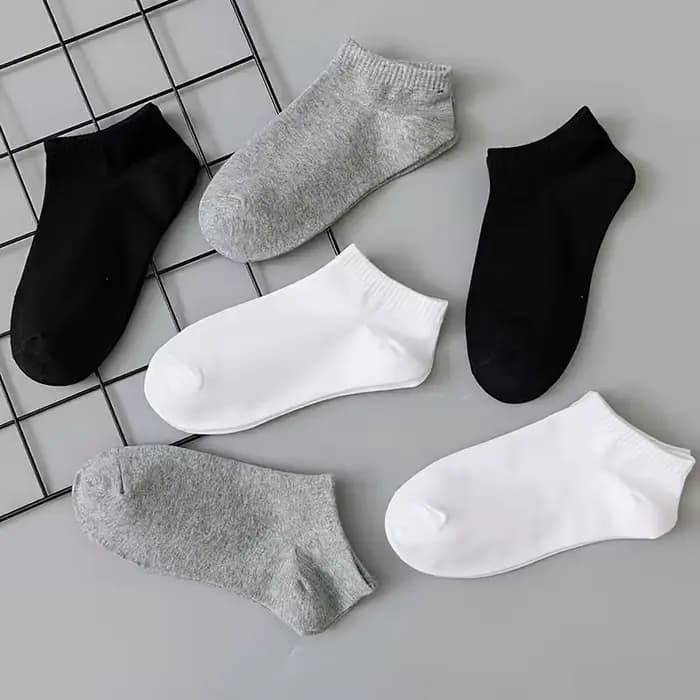 Chaussettes unisexes décontractées de couleur unie