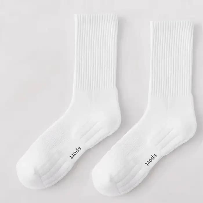 Chaussettes de sport respirantes et absorbant la sueur à fond épais pour hommes avec coussin inférieur pour la course à