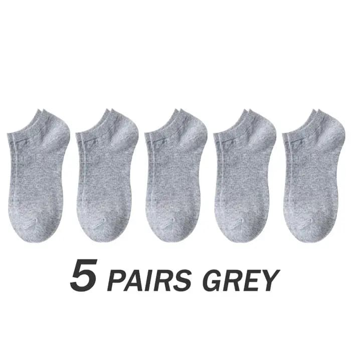 5 paires de chaussettes unisexes décontractées de couleur unie