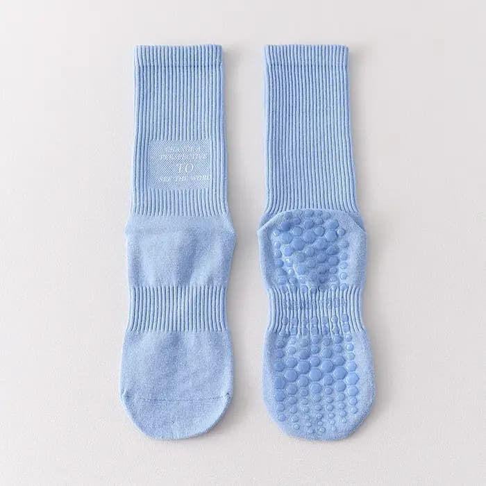 Chaussettes de Yoga à Tube moyen antidérapantes pour femmes