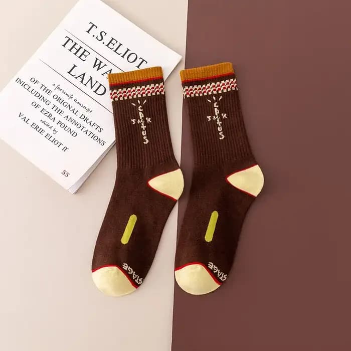 Nouvelles chaussettes pour hommes Hip-hop rue Skateboard Cactus Jack Skate Crew