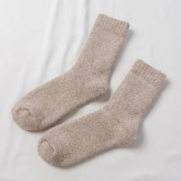 Chaussettes hommes Super plus épais solide chaussette laine mérinos lapin