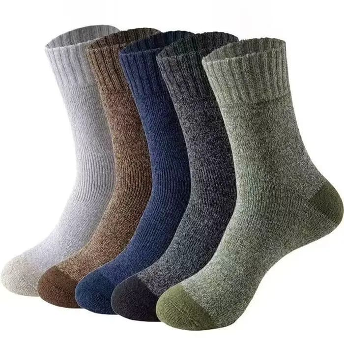5 paires de chaussettes en laine mérinos pour hommes et femmes, chaussettes de randonnée Super épais