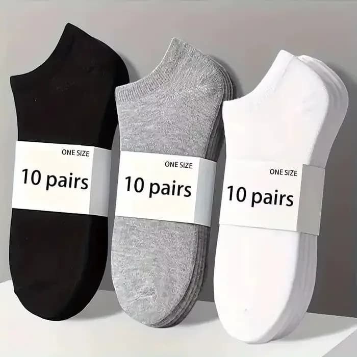 Lot de 5/10 paires de chaussettes unisexes confortables pour tous