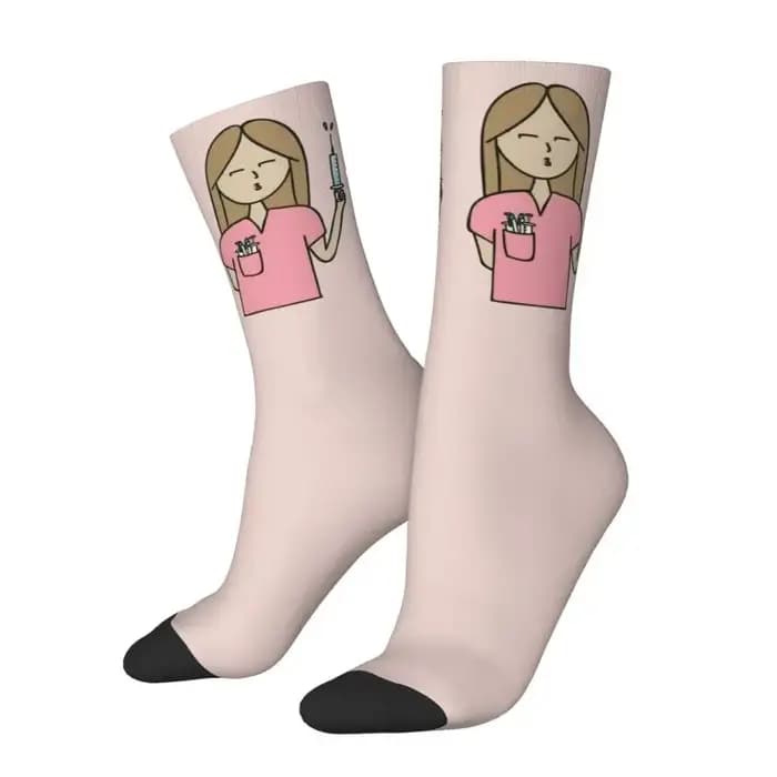 Mignon Enfermera En Apuros médecin infirmière chaussettes médicales hommes femmes chaud 3D imprimé Football