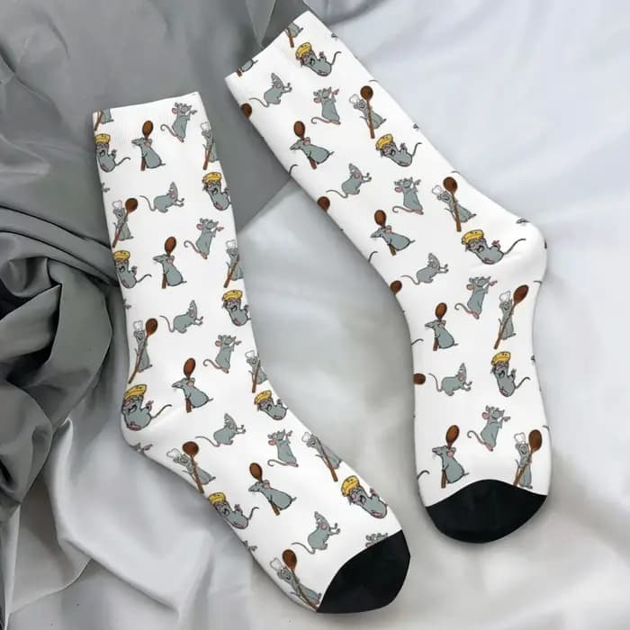 Remy Ratatouille Pack chaussettes automne Rat animaux bas drôle femmes hommes respirant