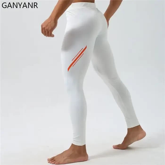 GANYANR-Leggings de compression pour homme, collant de course, de fitness, d'entraînement, thermique, pour temps froid, hiver, pantalon de sport, athlétique, long