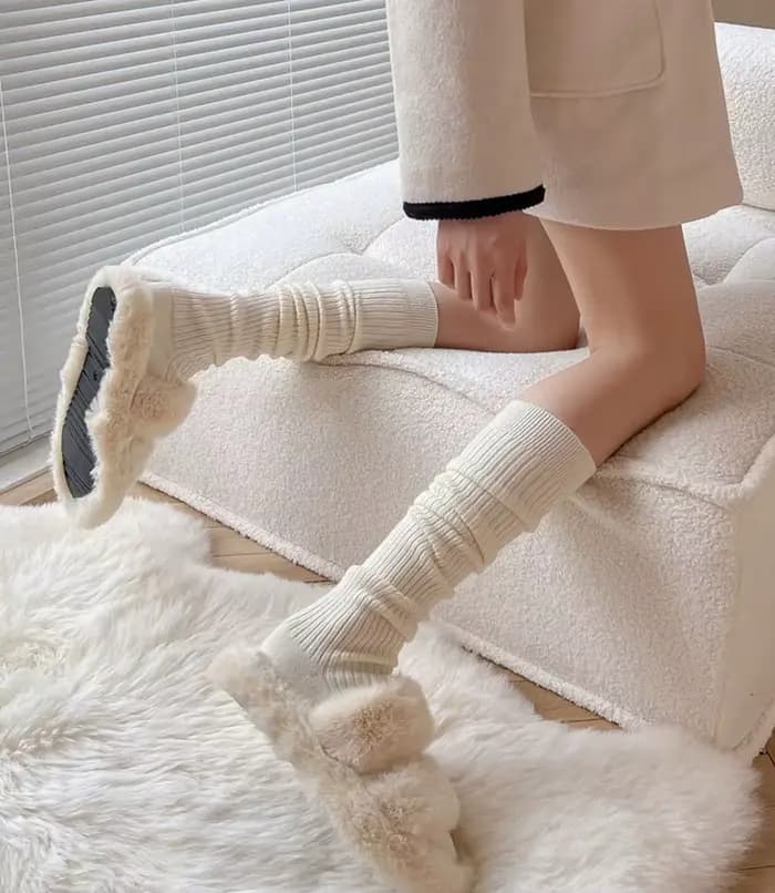 Femmes chaussettes longues cachemire