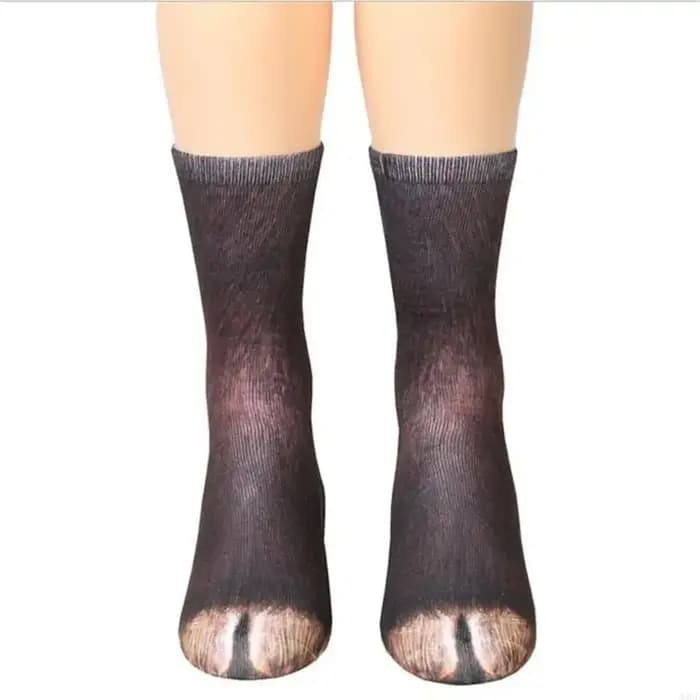 Adulte Unisexe Casual Funny Animal à motifs d'équipage à motifs 3D Patrelles Animal Print Middle Tube Chaussettes Noël Gift