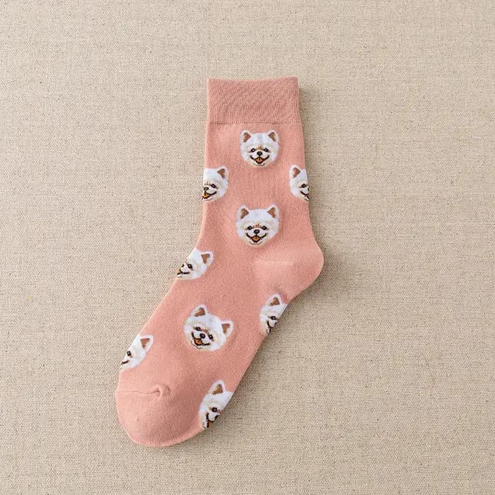 Mode femmes chaussettes mignon japonais Ins créatif femme décontracté dessin animé chiens Shiba Inu dalmatien Malzis Teddy poméranien livraison directe