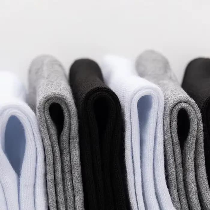 5 paires/lot de chaussettes mi-mollet de couleur unie pour hommes