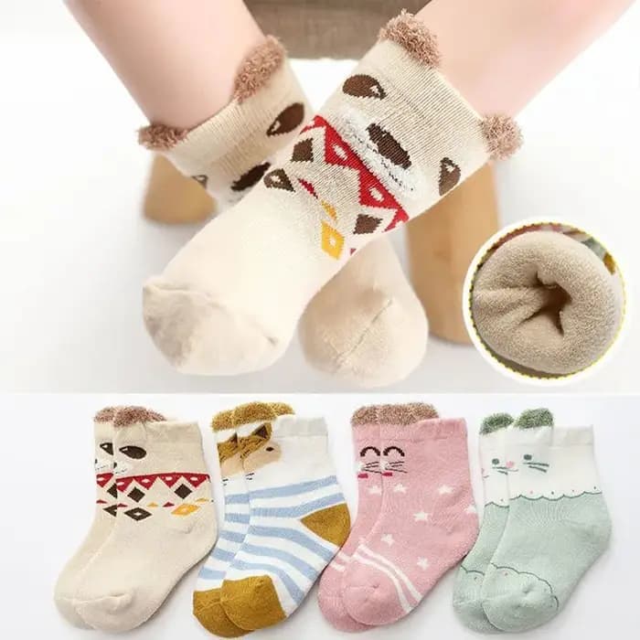 Chaussettes éponge épaisses et chaudes pour bébés