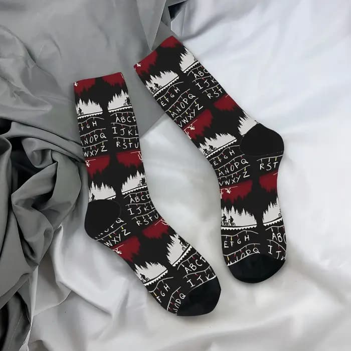Cooses de noël lumières chaussettes Design bas antibactérien unisexe hommes