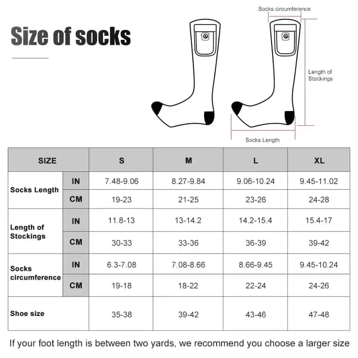 Snow Deer hiver chaussette chauffante bas thermiques femme hommes Ski Camping chaussettes chaudes sport batterie Rechargeable chauffe-pieds