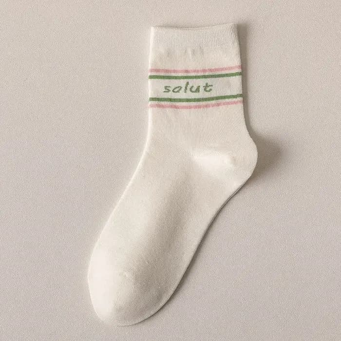 Chaussettes tube rose fraise pour femmes