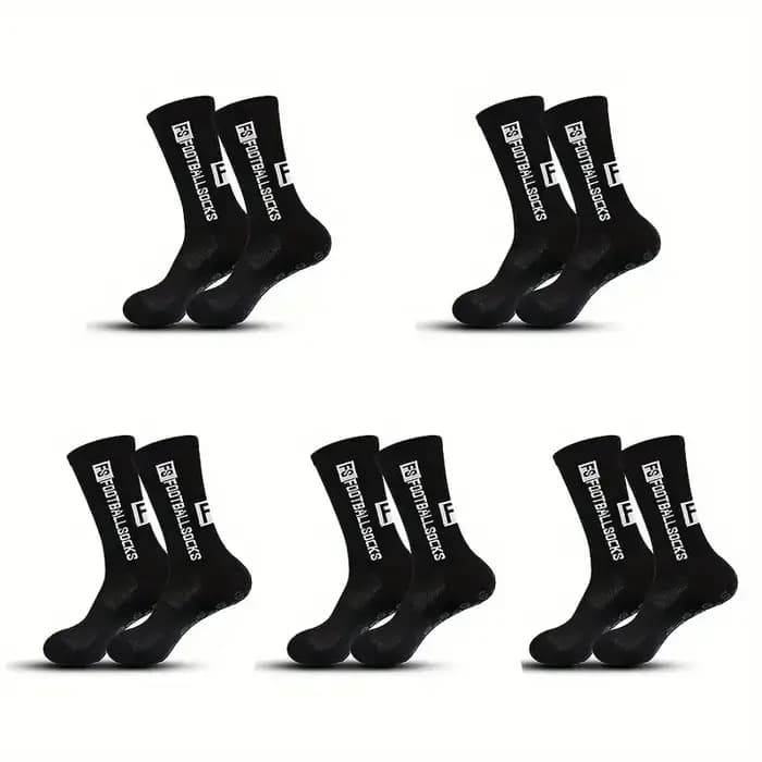 5 paires de chaussettes de Football antidérapantes