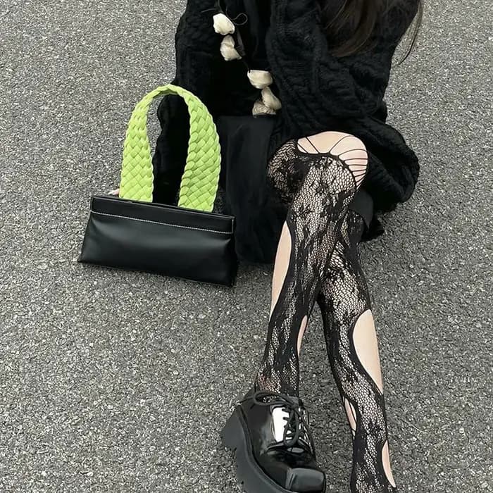 Collants sans pieds pour femmes avec boucle à l'orteil