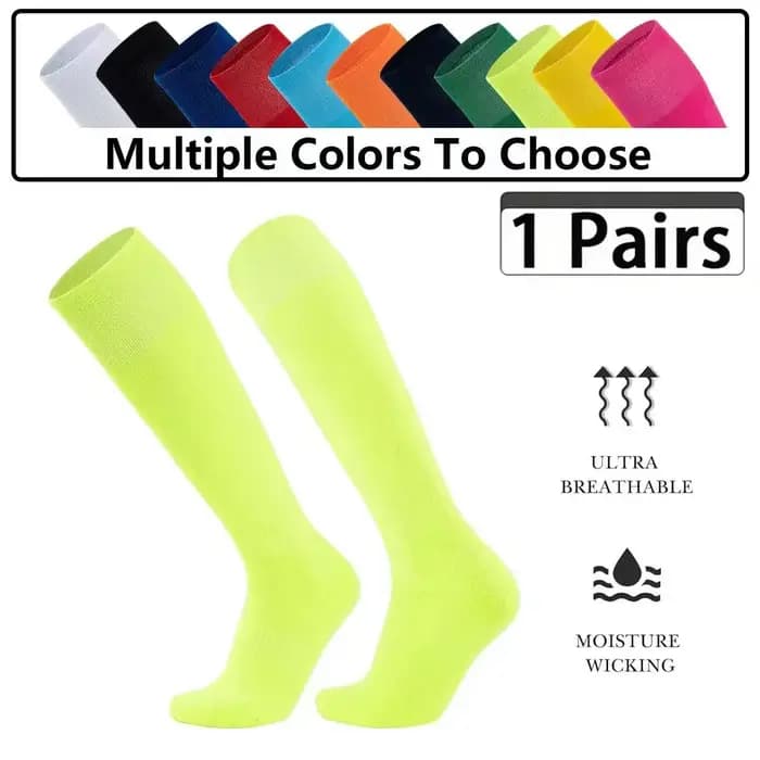 1 paire de chaussettes de football, chaussettes d'entraînement à fond épais en tissu éponge, disponibles en plusieurs couleurs - chaussettes de sport