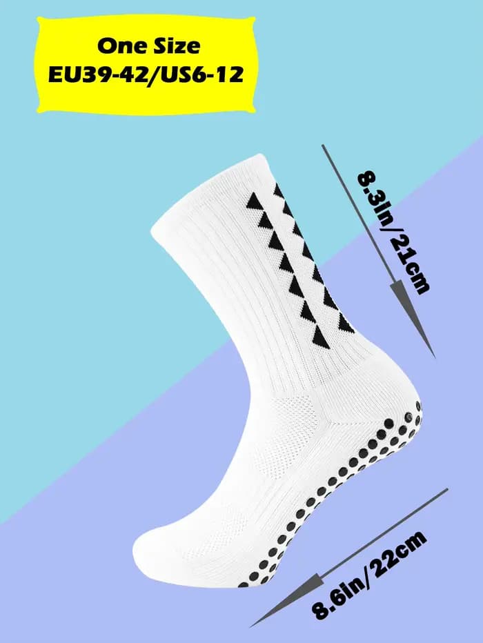6 paires hommes femmes football grip chaussettes serviette bas sport