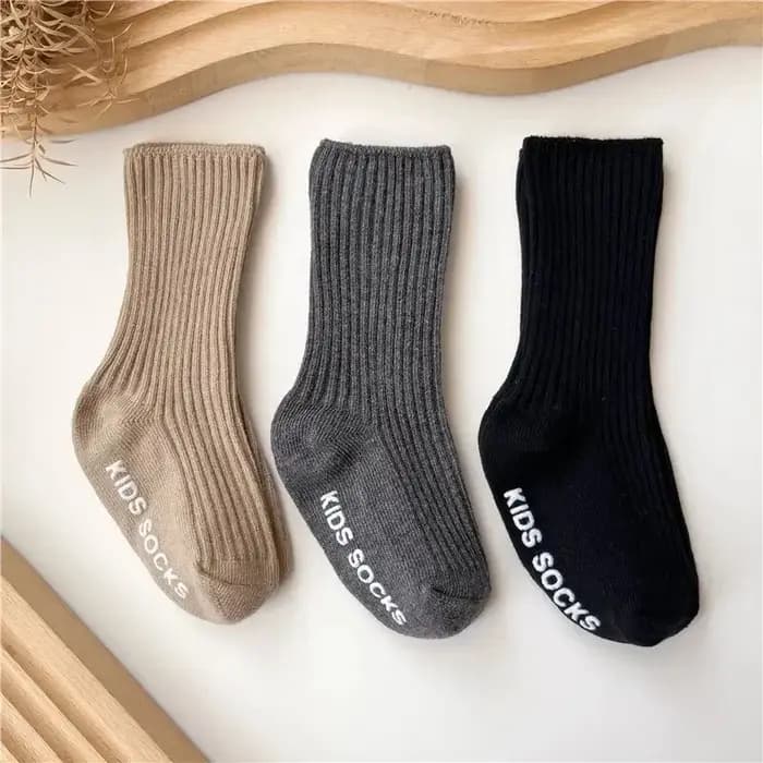 Chaussettes en coton à rayures pour bébés garçons et filles