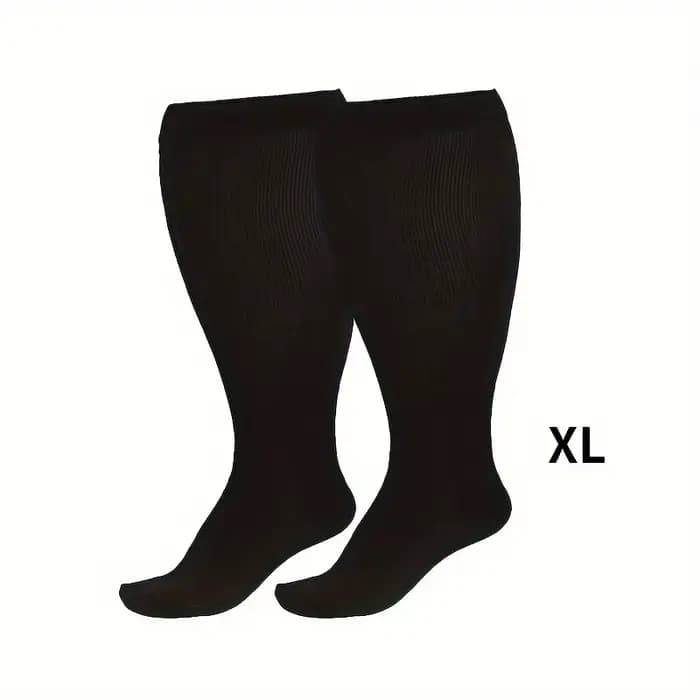 1 paire de chaussettes de compression de taille extra large pour hommes et femmes avec mollet large