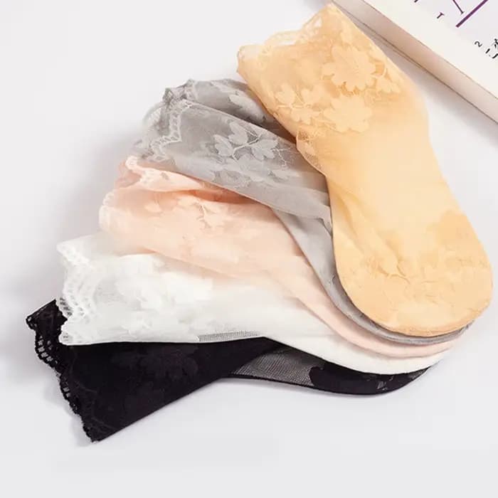 Chaussettes en Dentelle Transparente pour Femme