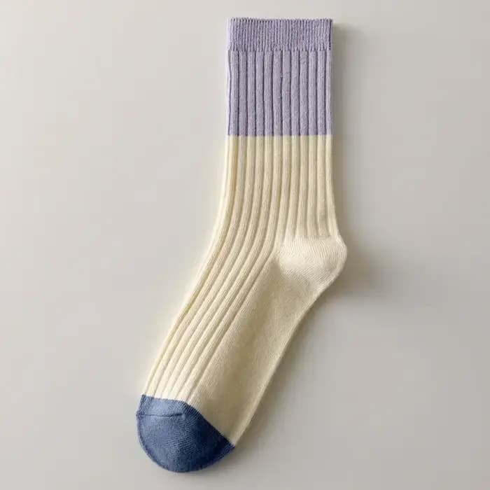Chaussettes Vintage en coton tricoté pour femmes
