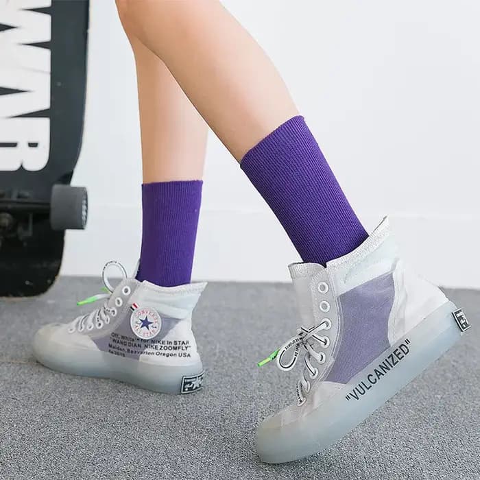 Klein-Chaussettes de sport de rue décontractées pour femmes