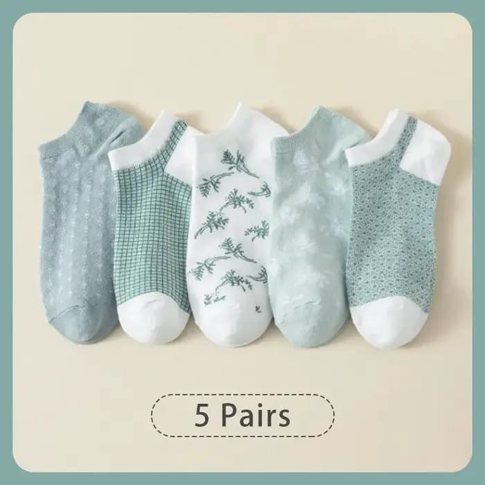 5 paires de chaussettes basses quatre saisons pour femmes