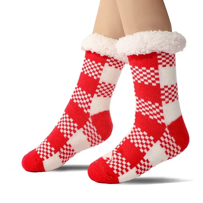 Chaussette de noël chaussettes moelleuses pour femmes hiver chaleur polaire anti-dérapant